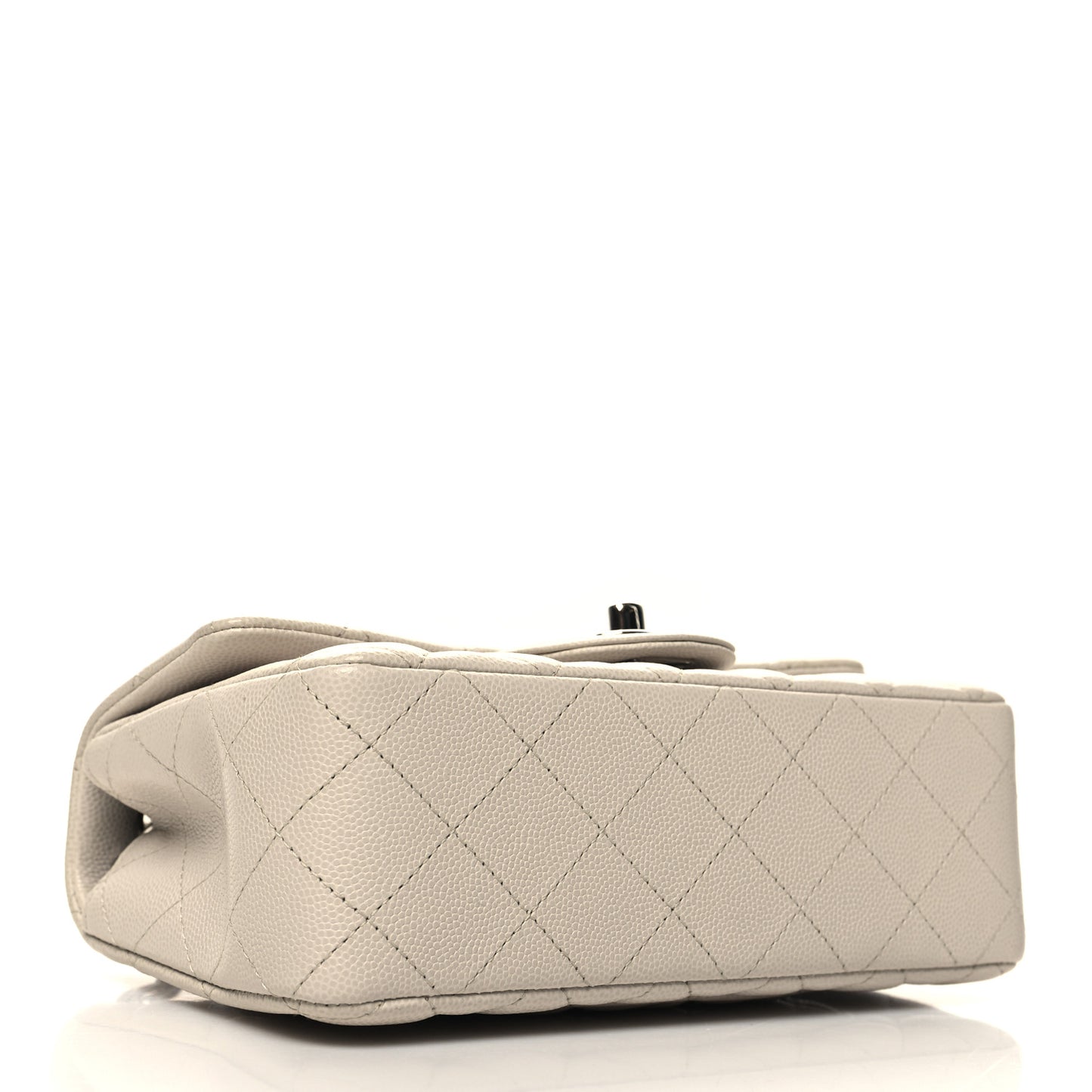 Caviar Quilted Mini Rectangular Flap Ivory
