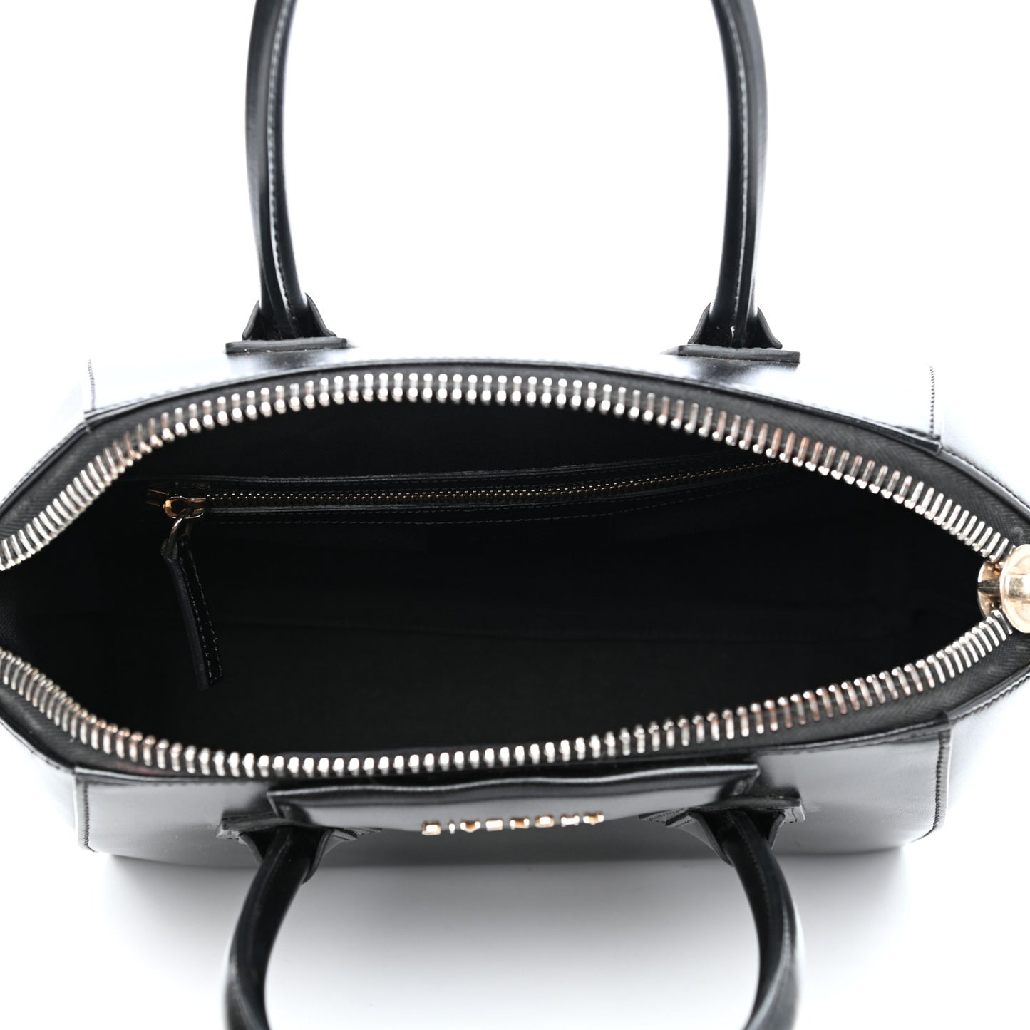 Shiny Lord Calfskin Small Antigona Black