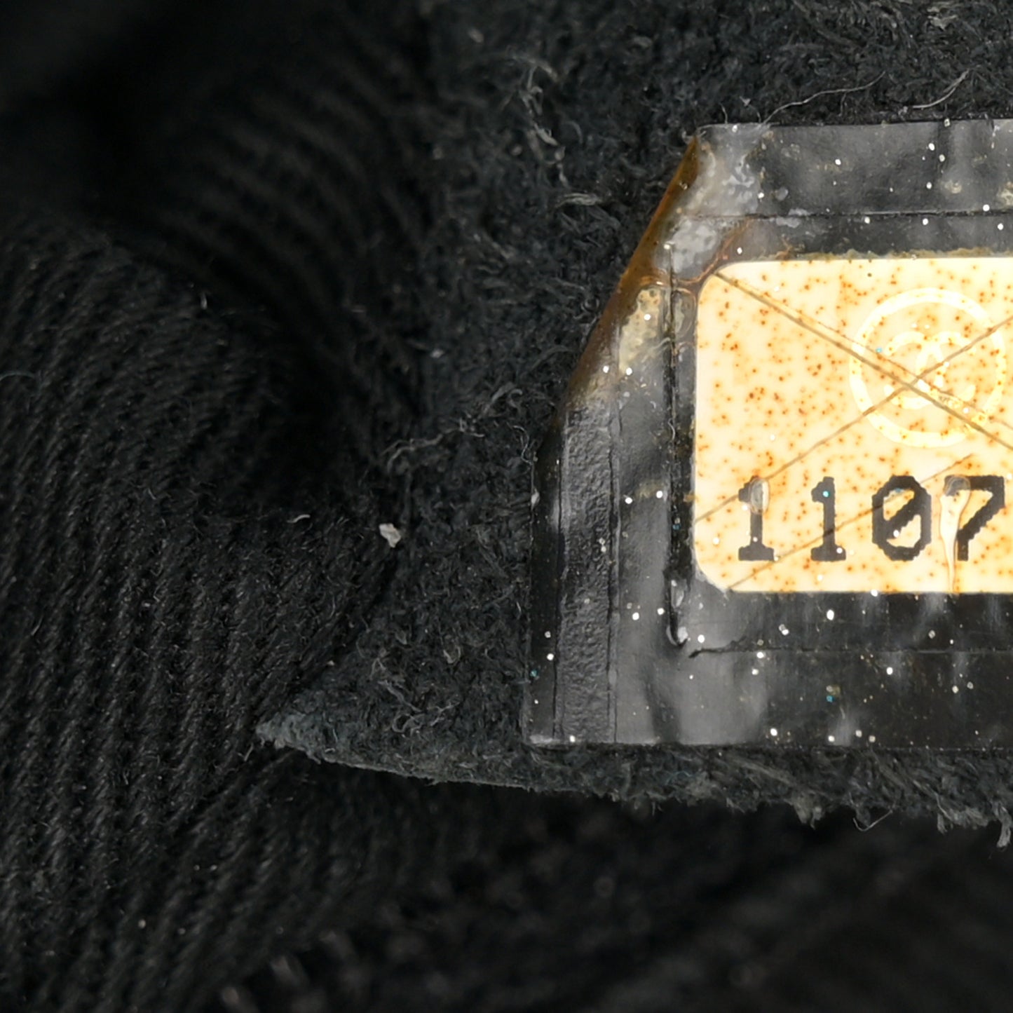 Distressed Patent Quilted Small Ritz Flap Bag Black