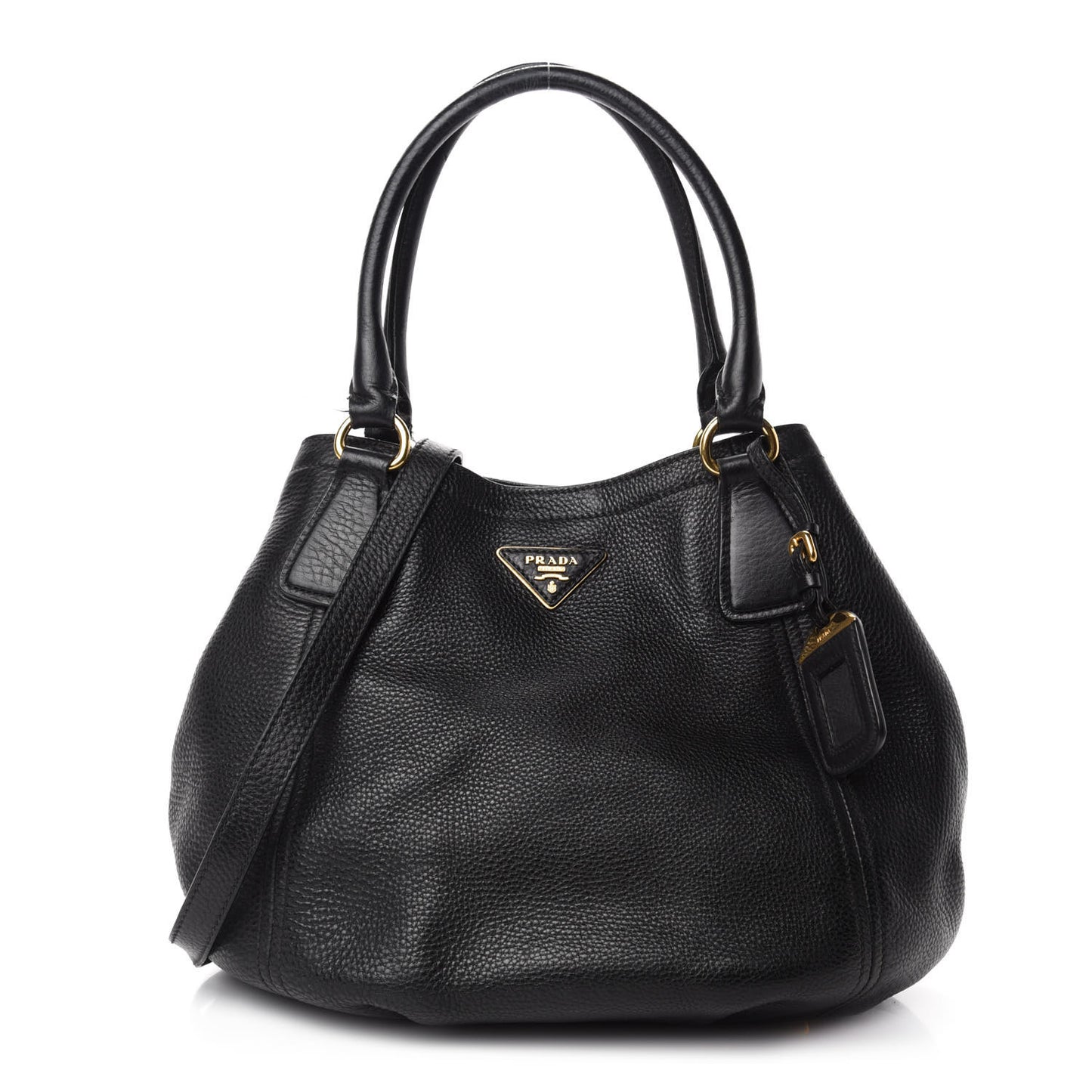 Vitello Daino Shoulder Bag Black