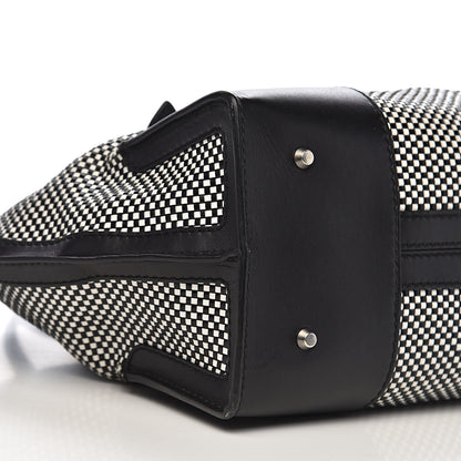 Alexander McQueen Soft Calfskin Woven Medium Legend Tote Black White 8 of 11