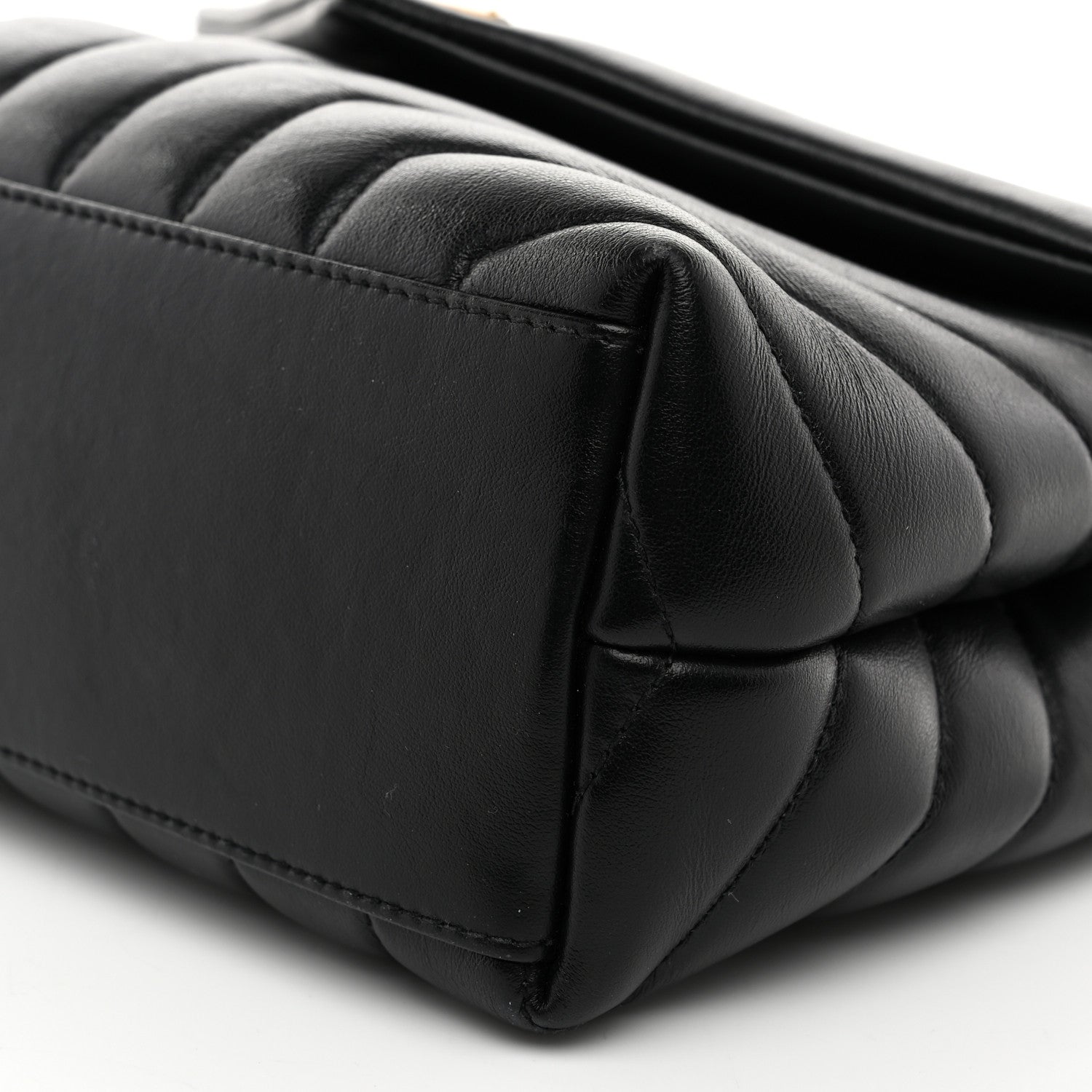 Saint Laurent Calfskin Y Quilted Monogram Small Loulou Chain Satchel Black 12 of 12
