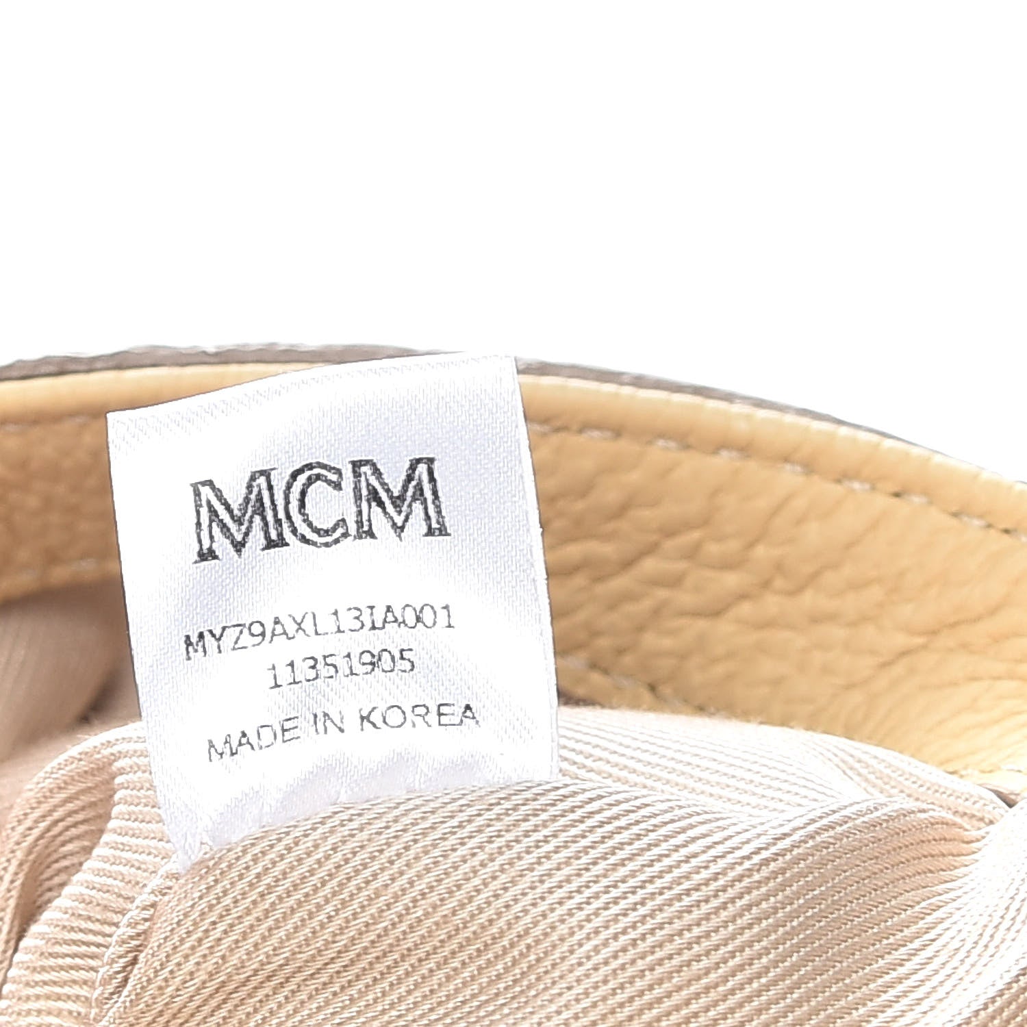 MCM Visetos Corina Foldover Crossbody Bag Latte Beige 9 of 10