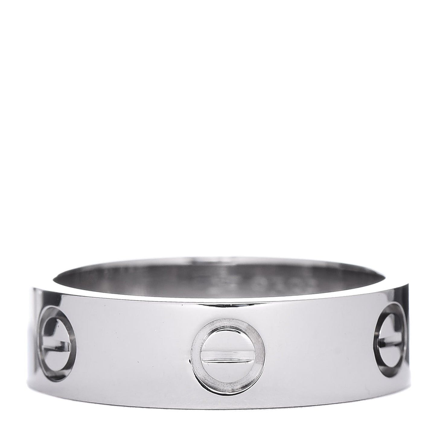 18K White Gold 5.5mm LOVE Ring 58 8.25