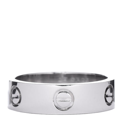 Cartier 18K White Gold 5.5mm LOVE Ring 58 8.25 1 of 5