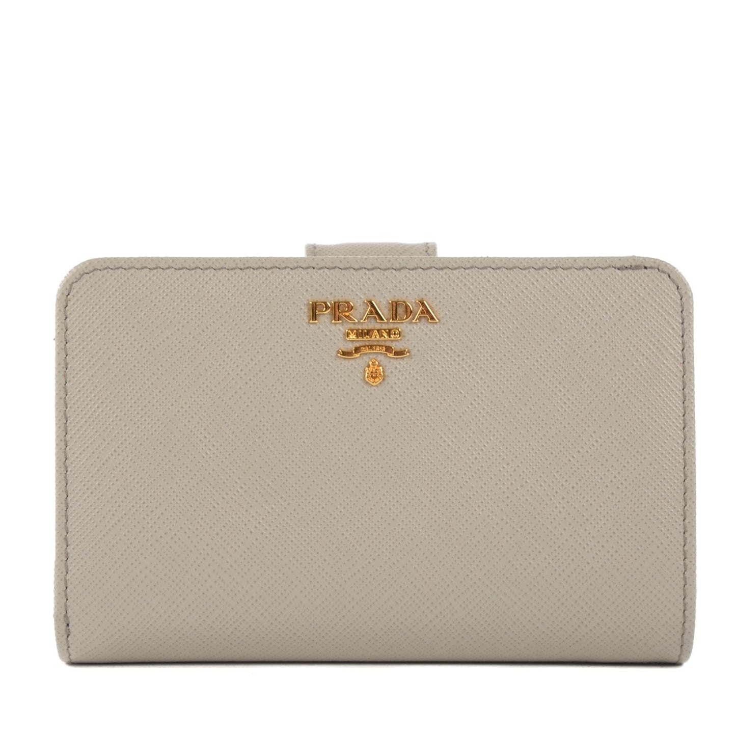 Saffiano Metal Compact Wallet Pomice