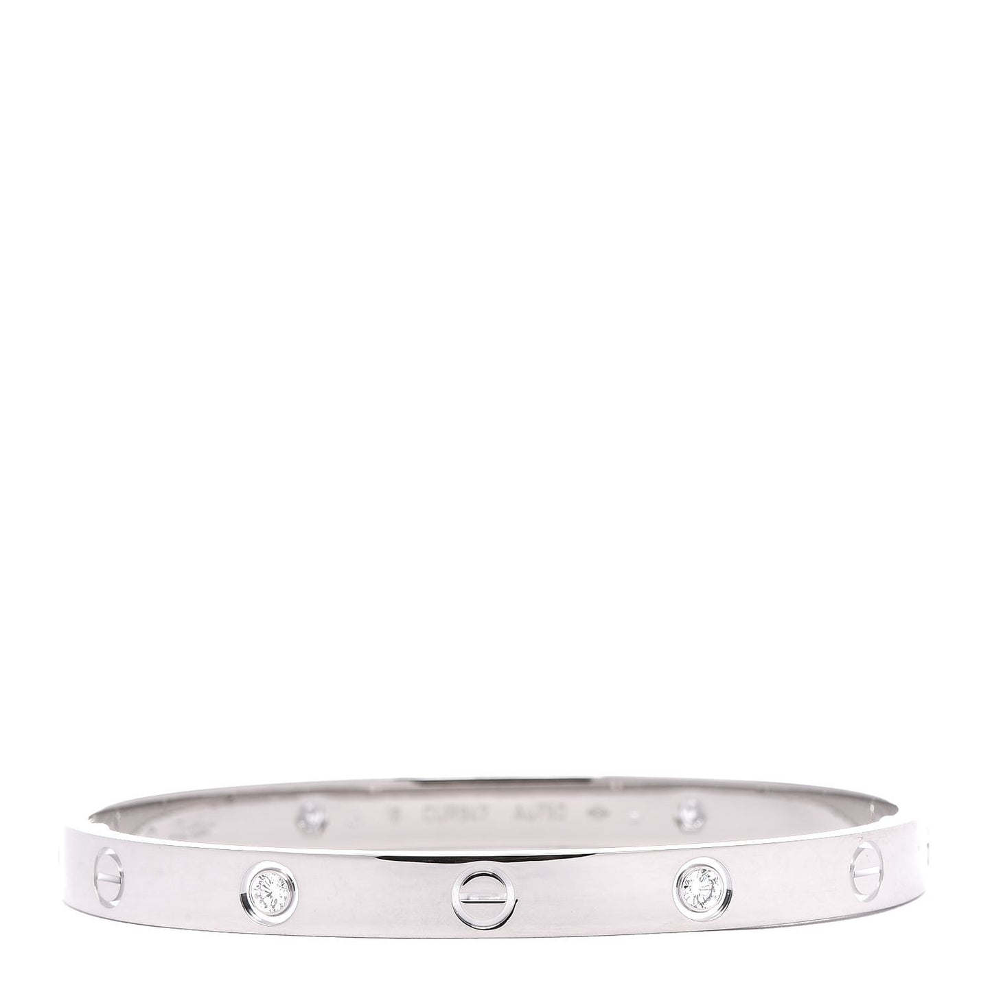18K White Gold 4 Diamond LOVE Bracelet 18