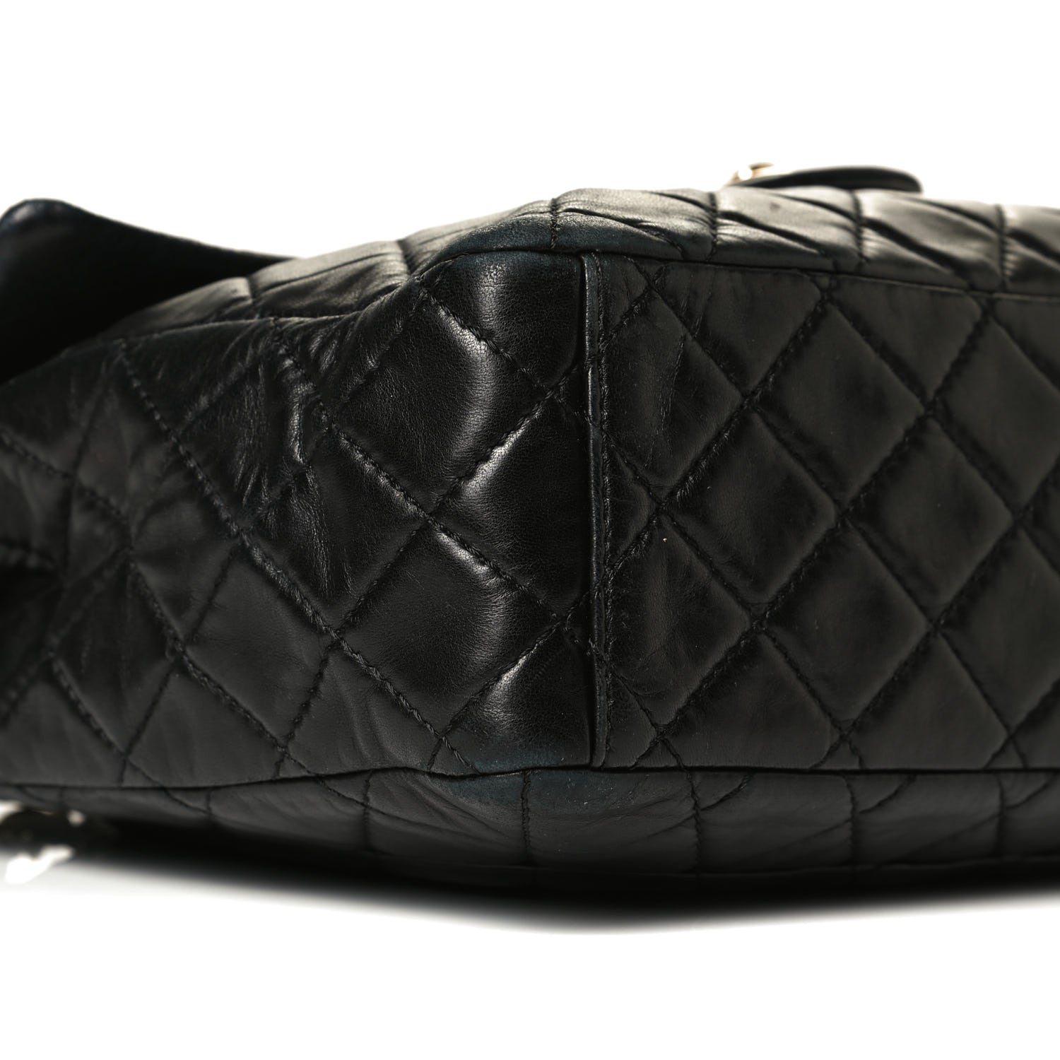 Chanel Washed Lambskin Quilted Maxi Single Flap Black 13 of 16