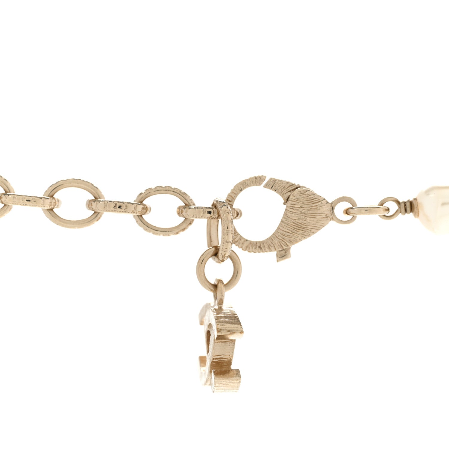 Chanel Pearl Beaded Crystal CC Long Necklace Gold Multi 5 of 6