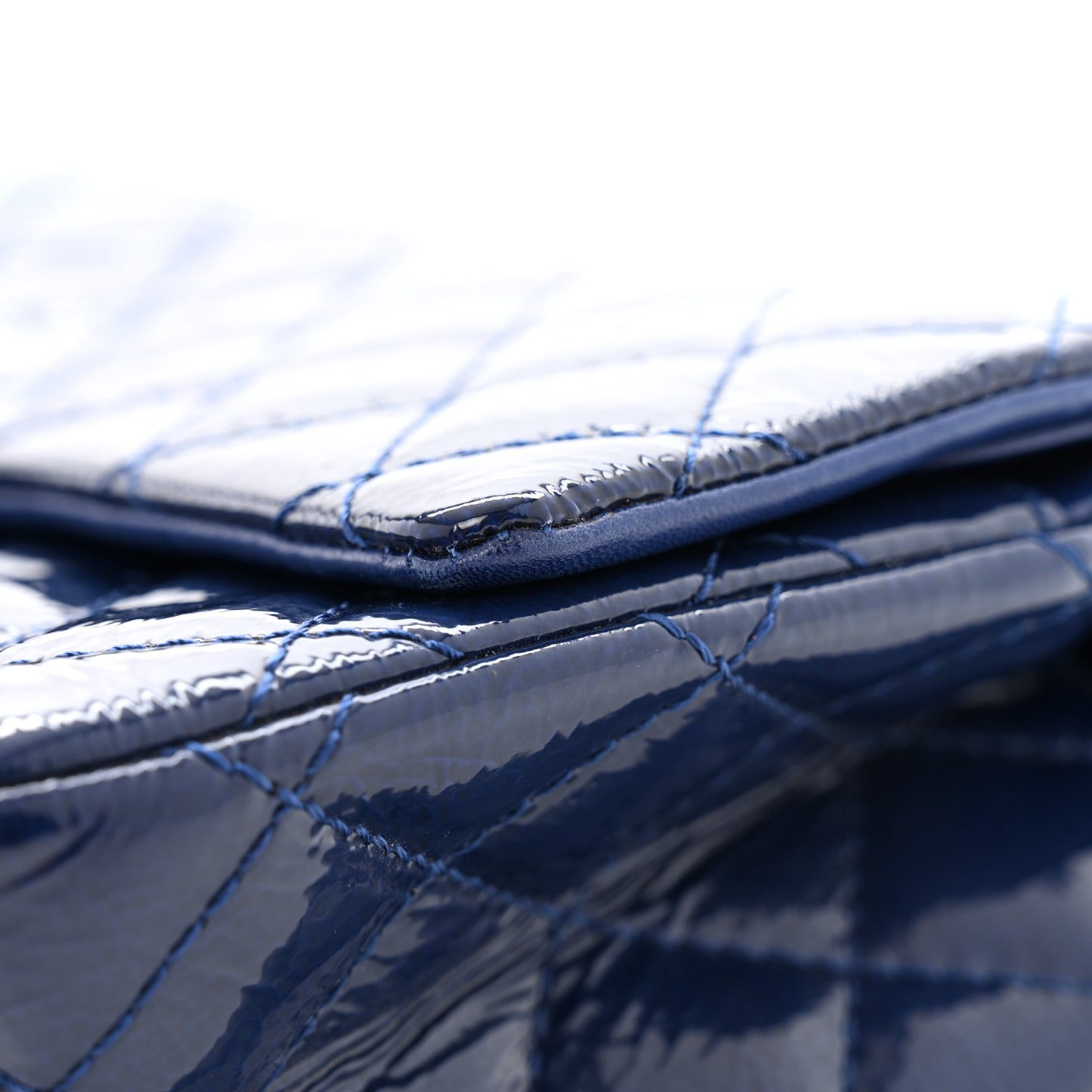 Patent Quilted 2.55 Reissue 226 Flap Navy