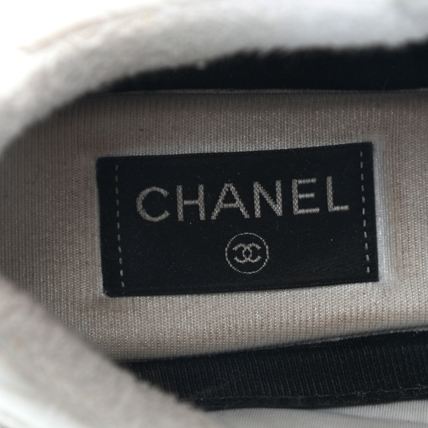 Chanel Velour Tweed CC Sneakers 39 White 7 of 12