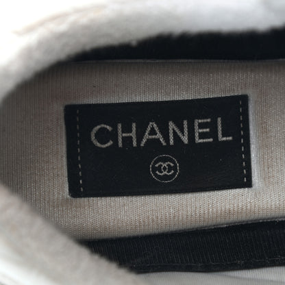 Chanel Velour Tweed CC Sneakers 39 White 7 of 12
