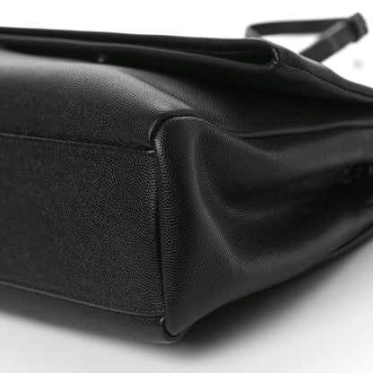 Saint Laurent Grain De Poudre Medium West Hollywood Monogram Fold-Over Black 8 of 8