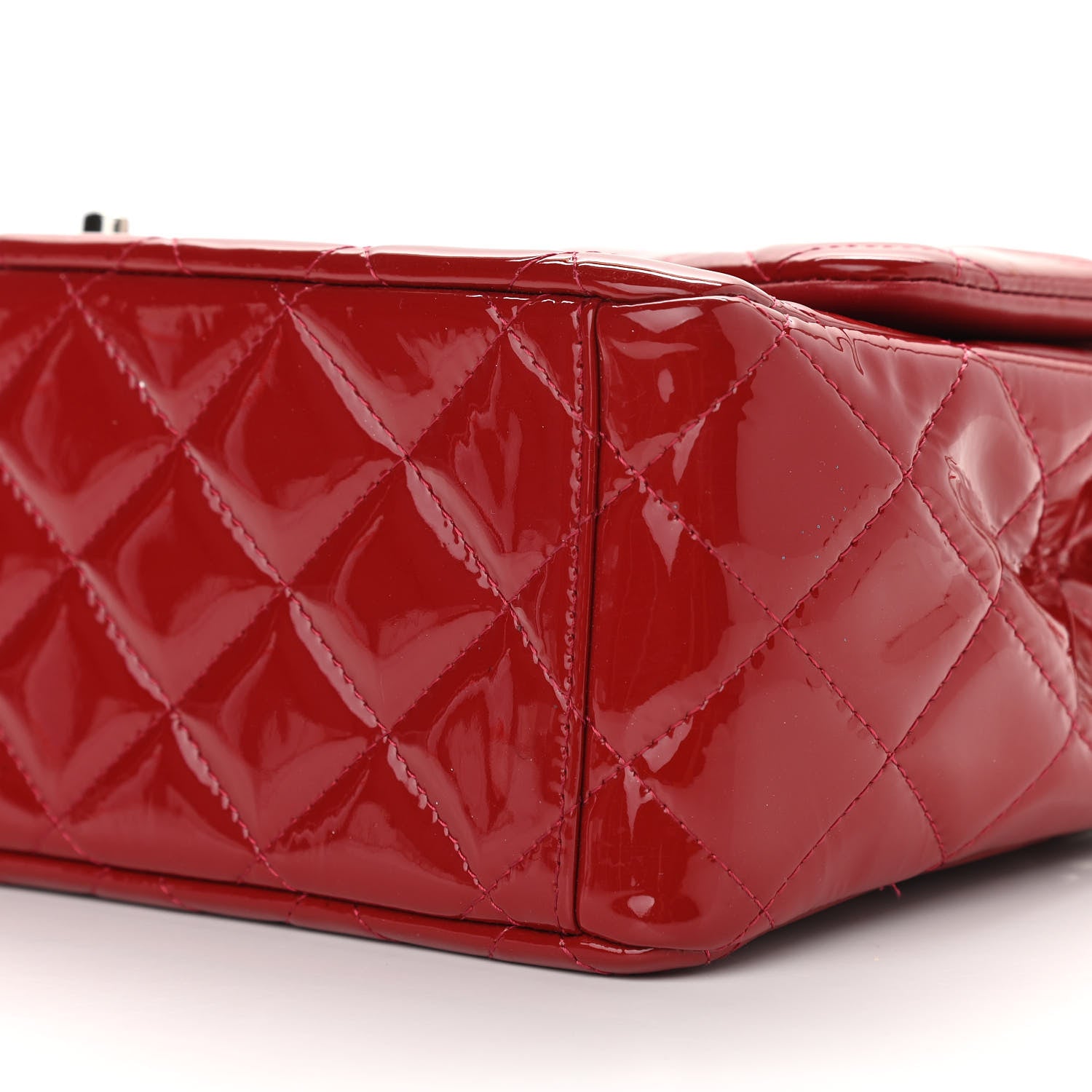 Chanel Patent Quilted Maxi Double Flap Red 10 of 11