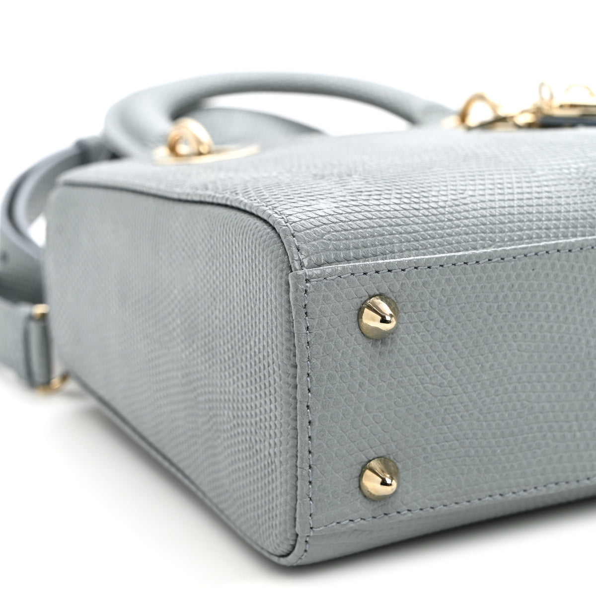 Lizard Small Lady Dior Cloud Blue