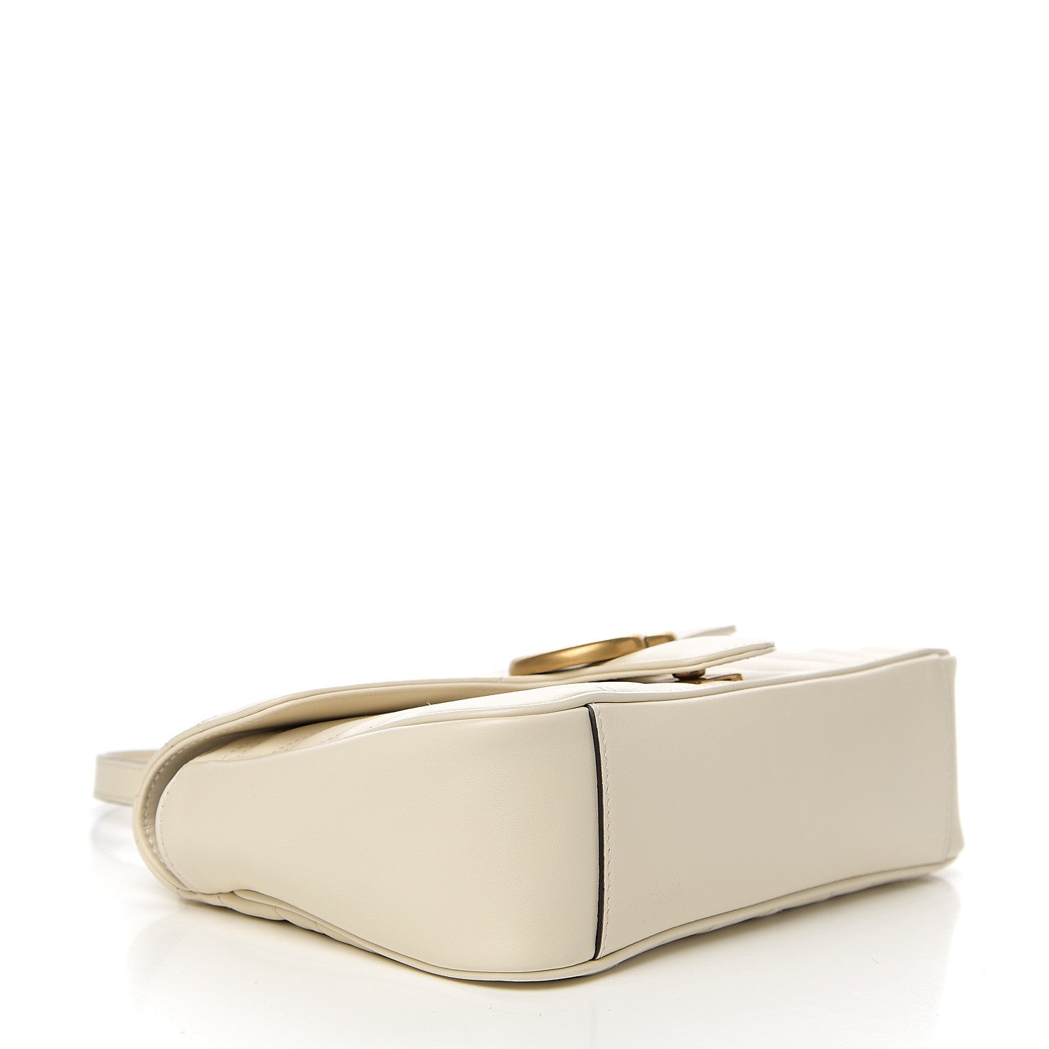Gucci Calfskin Matelasse Small GG Marmont Shoulder Bag White 3 of 9
