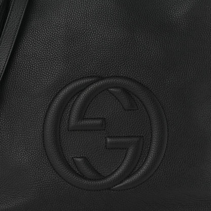 Gucci Pebbled Calfskin Large Soho Hobo Black 8 of 10