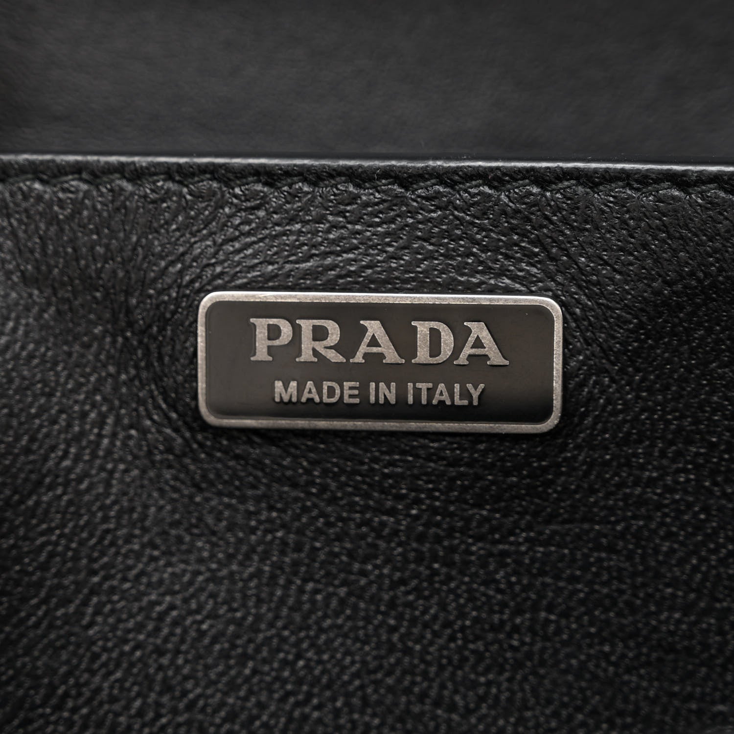 Prada City Calfskin Saffiano Studded Cahier Bag Black 6 of 12