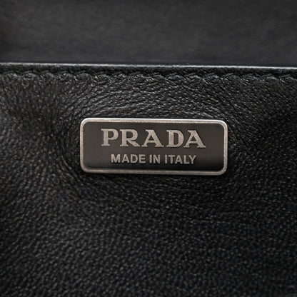Prada City Calfskin Saffiano Studded Cahier Bag Black 6 of 12