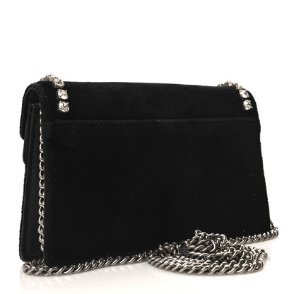 Gucci Velvet Crystal Super Mini Dionysus Shoulder Bag Black 3 of 10