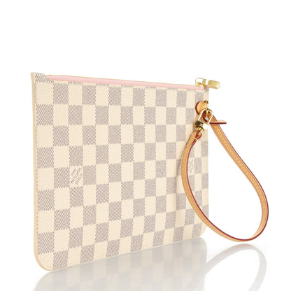 Louis Vuitton Damier Azur Neverfull MM GM Pochette Rose Ballerine 3 of 7