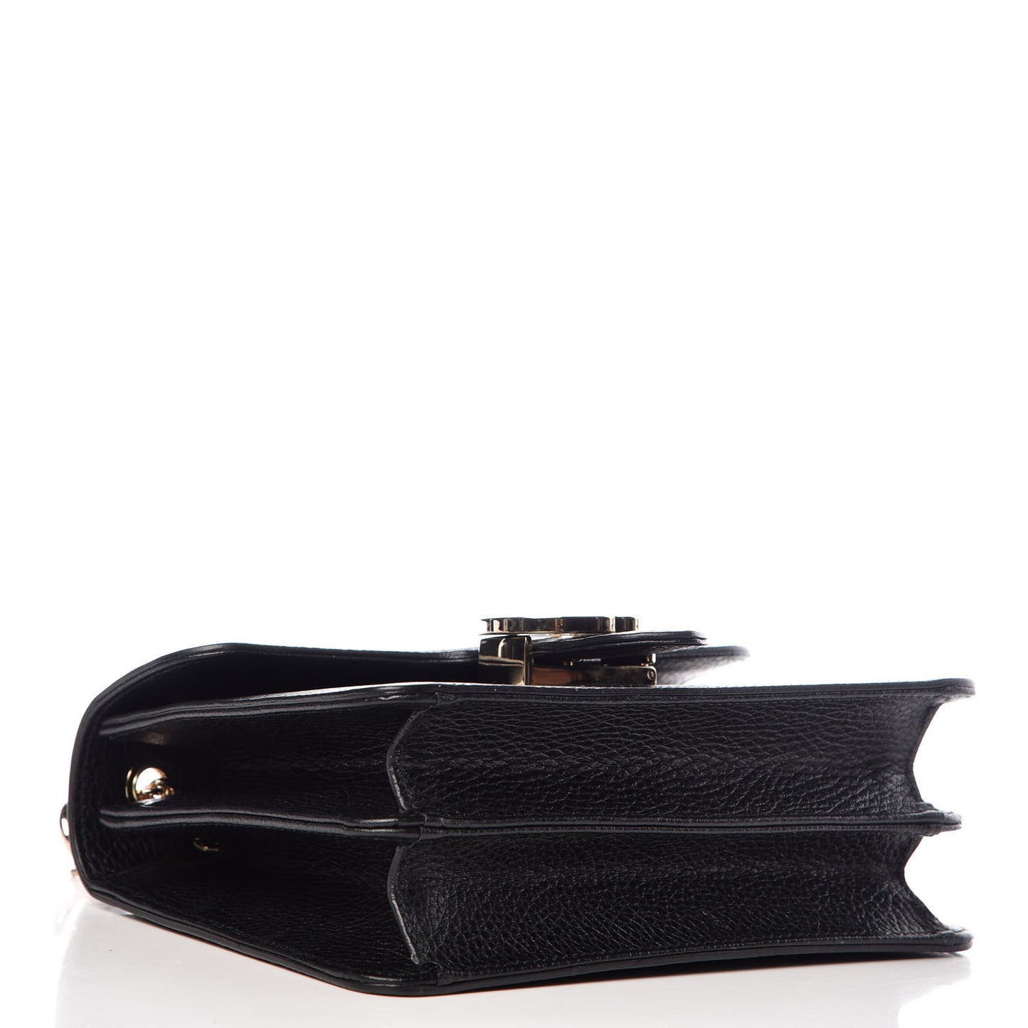 Dollar Calfskin Small Interlocking G Shoulder Bag Black