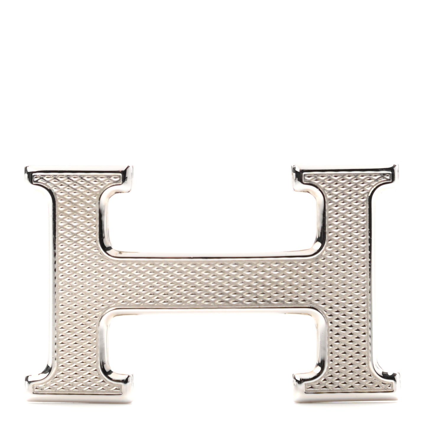 Palladium Guilloche 32mm H Belt Buckle