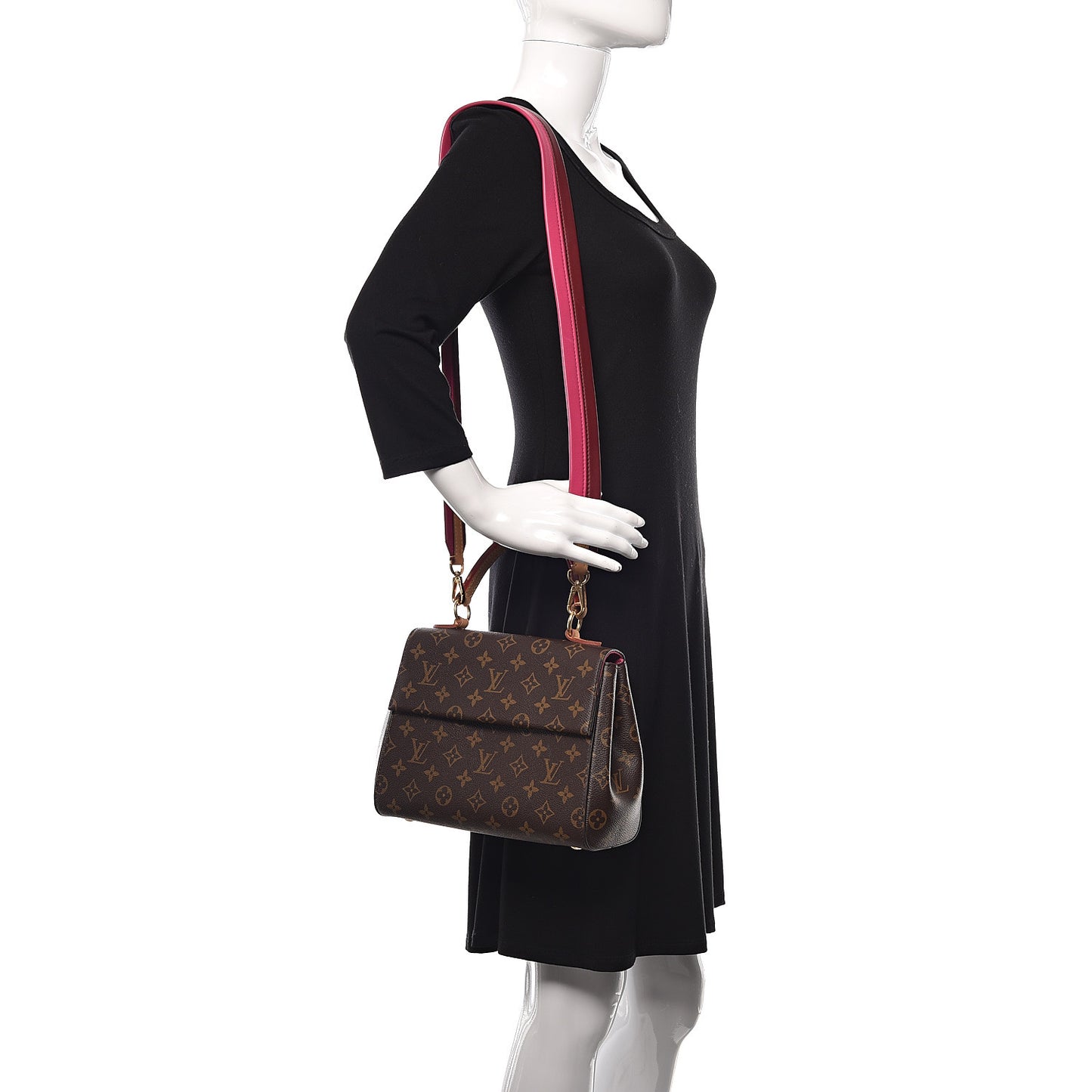Monogram Cluny BB Bordeaux Fuchsia