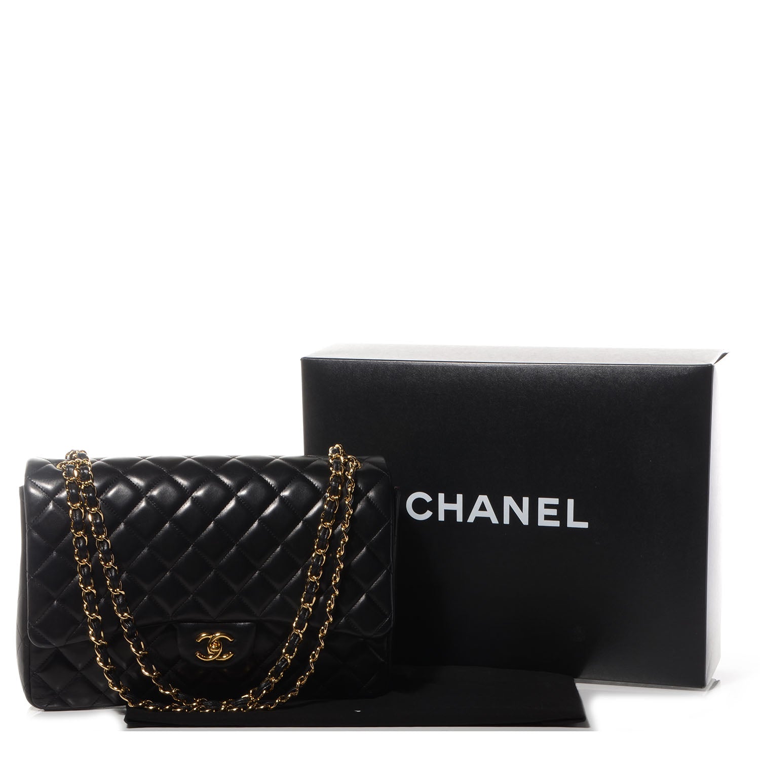 Chanel Lambskin Maxi Single Flap Black 5 of 9