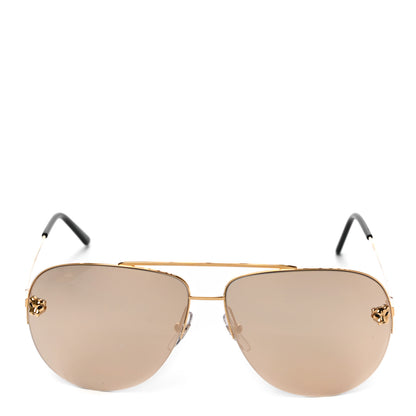 Cartier Panthere De Cartier Aviator Sunglasses Gold 4 of 7