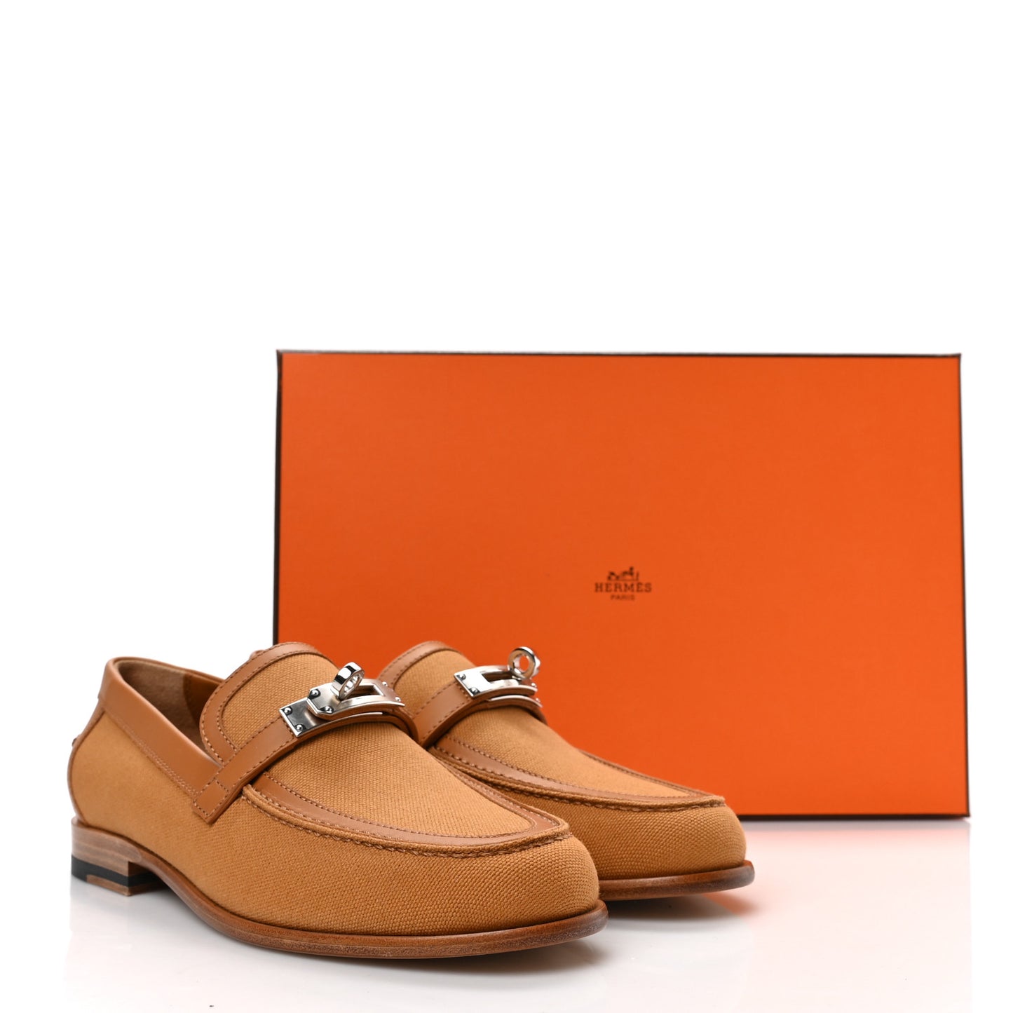 Calfskin Canvas Womens Destin Loafer 36 Naturel Beige Dore