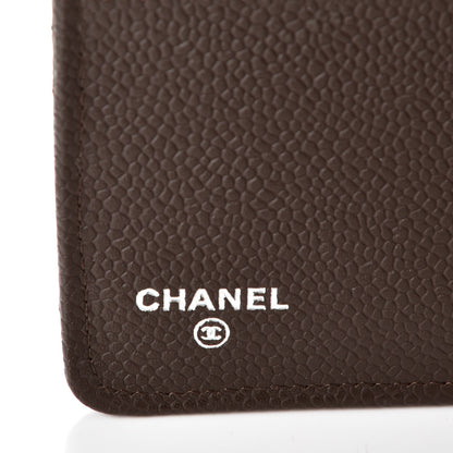Chanel Caviar Quilted Notebook Agenda Cover Dark Brown 6 of 8