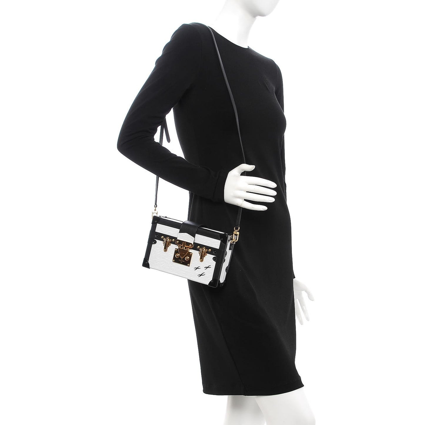 Epi Petite Malle White Black