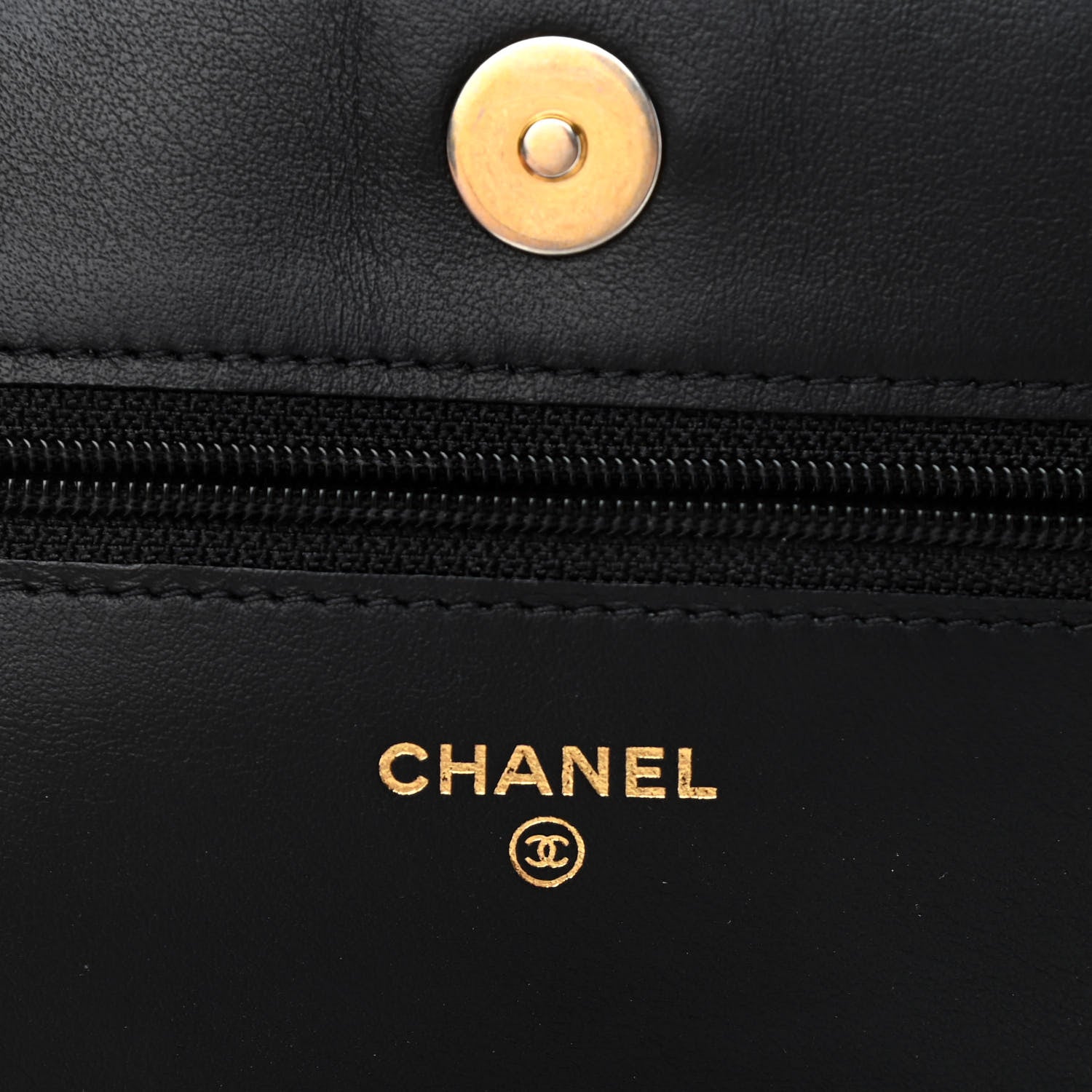 Chanel Calfskin Quilted Chain Around Boy Wallet On Chain WOC Black 6 of 11