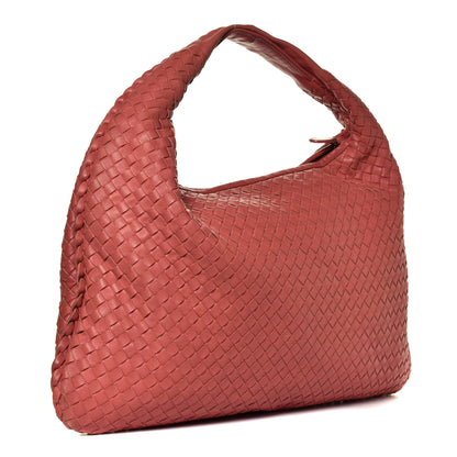 Bottega Veneta Nappa Intrecciato Large Veneta Hobo Red 2 of 5