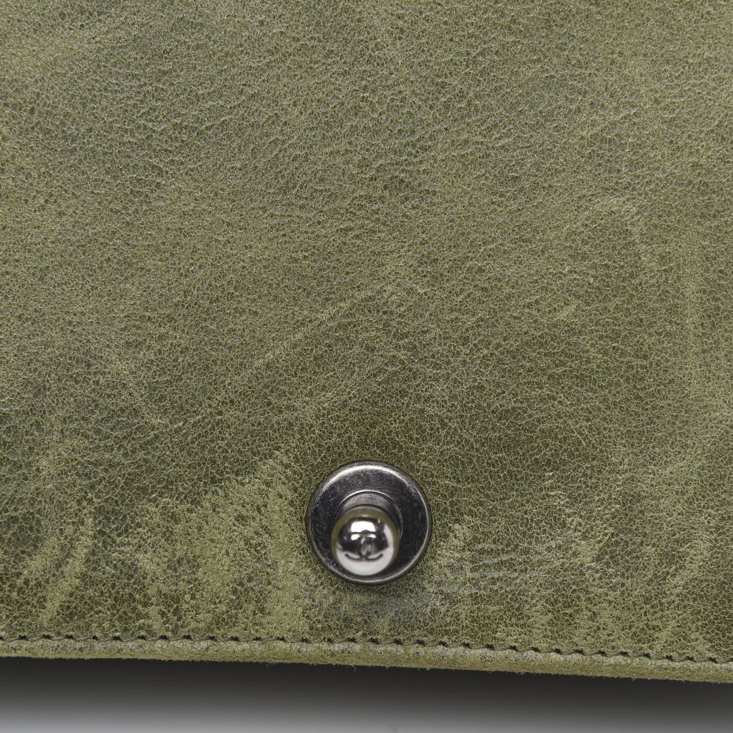 Goatskin Chesterfield Quilted Medium Celtic Boy Flap Green