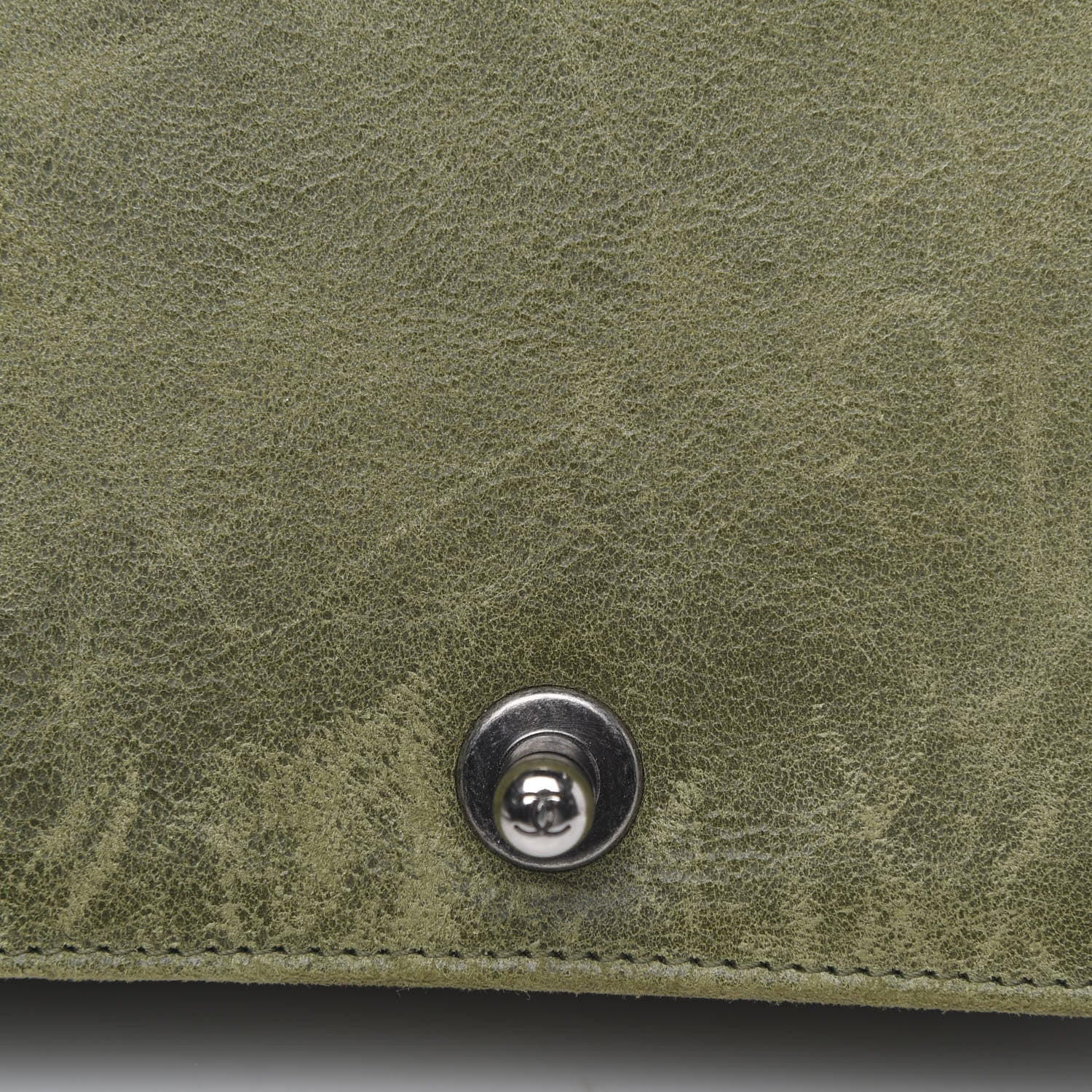 Chanel Goatskin Chesterfield Quilted Medium Celtic Boy Flap Green 15 of 15