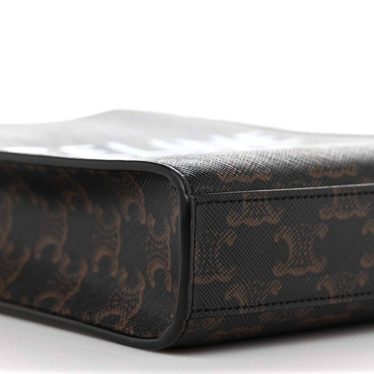 Triomphe Canvas Calfskin Mini Vertical Cabas Tan