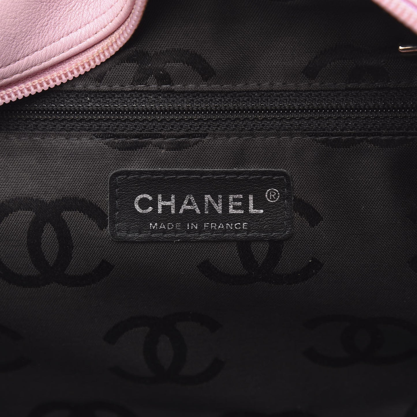 Calfskin Quilted Large Cambon Bowler Pink Black