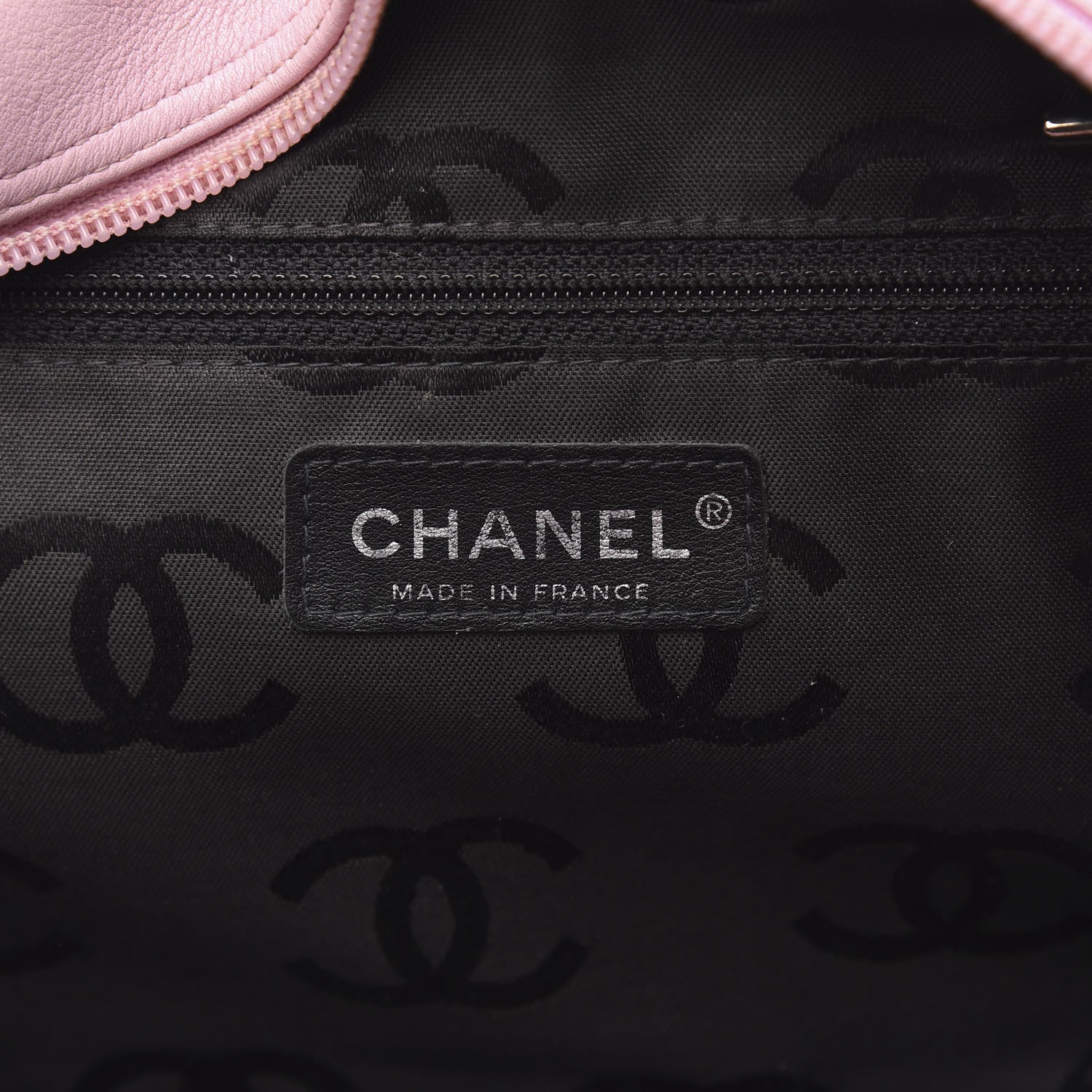 Chanel Calfskin Quilted Large Cambon Bowler Pink Black 6 of 14