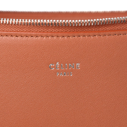 Celine Lambskin Large Bi-Color Solo Clutch Pouch Terracotta Navy 6 of 7