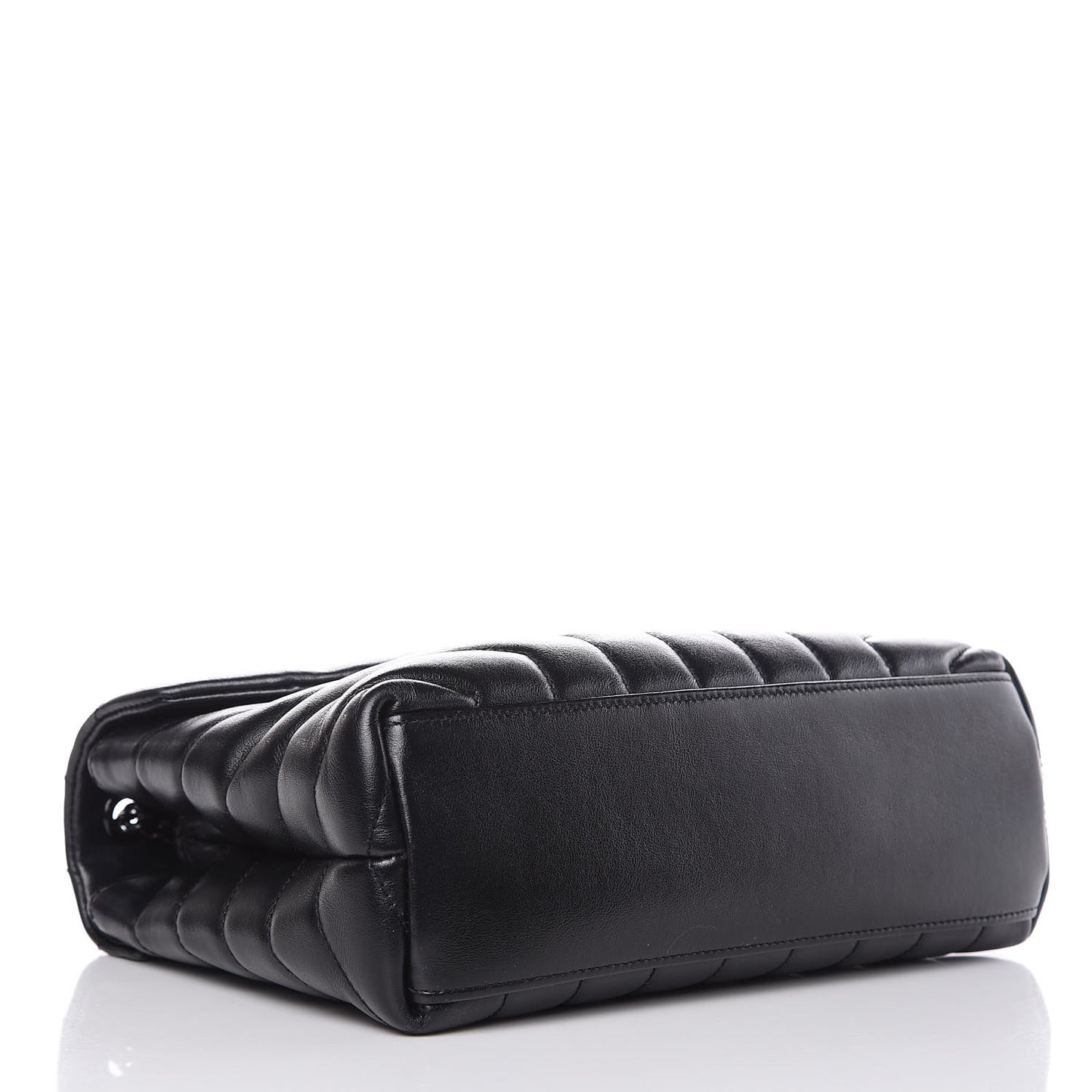 Calfskin Y Quilted Monogram Small Loulou Chain Satchel Black