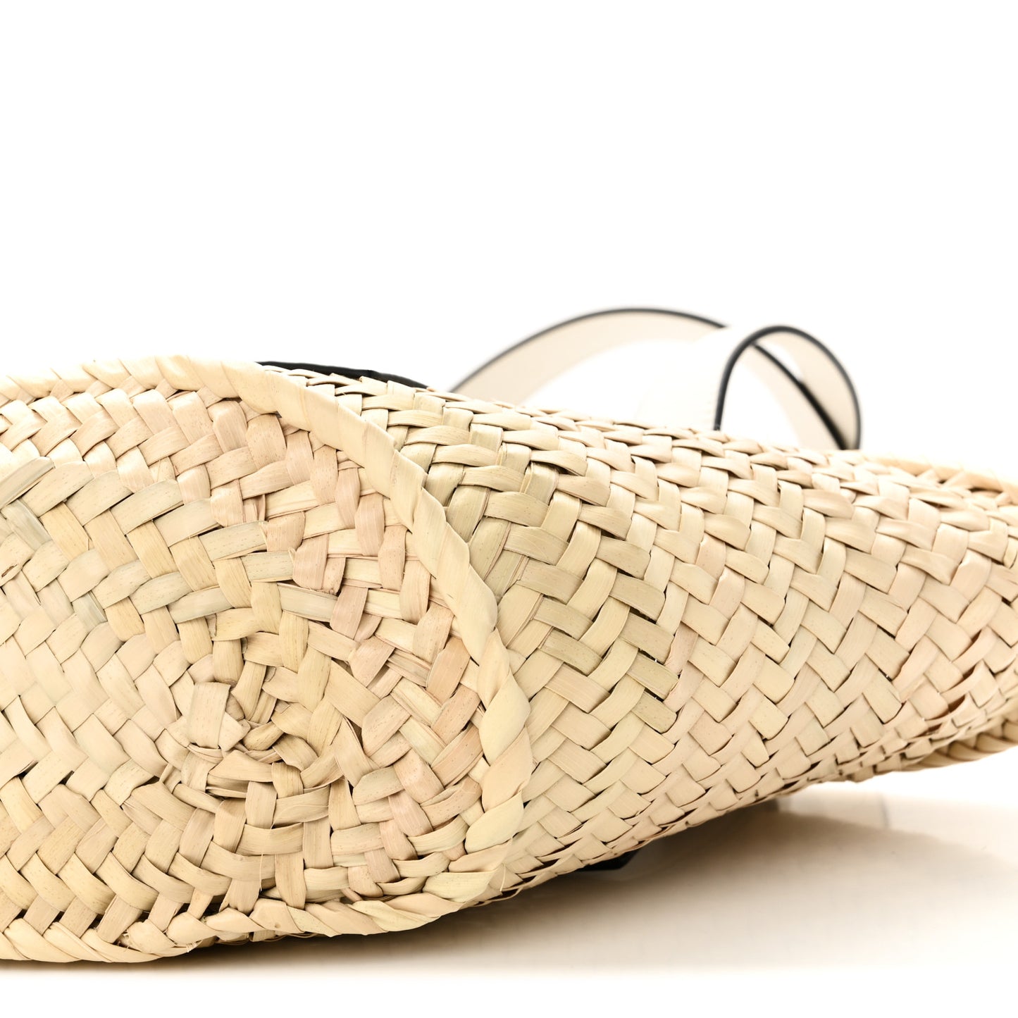 Raffia Mini Basket Tote Bag Natural White