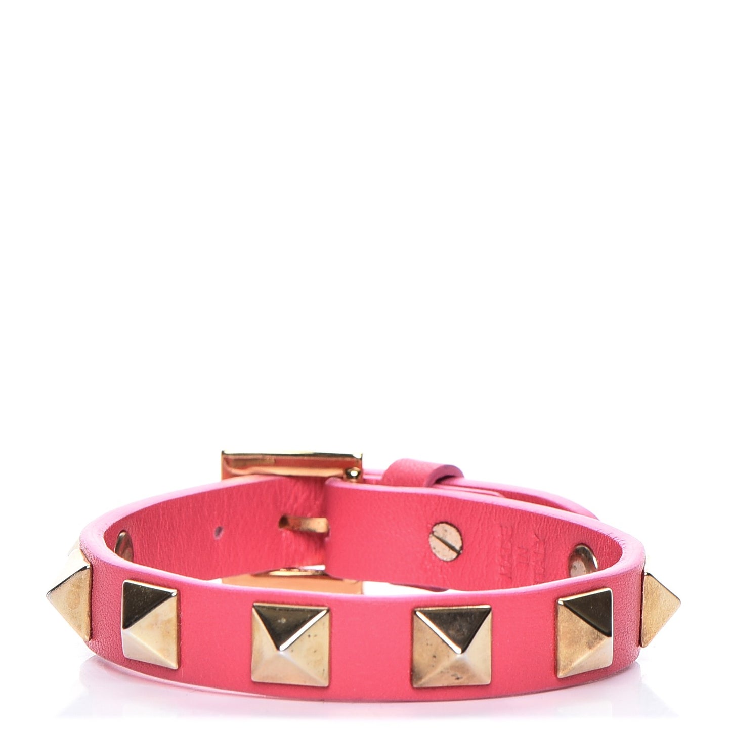 Vitello Rockstud Bracelet Pink