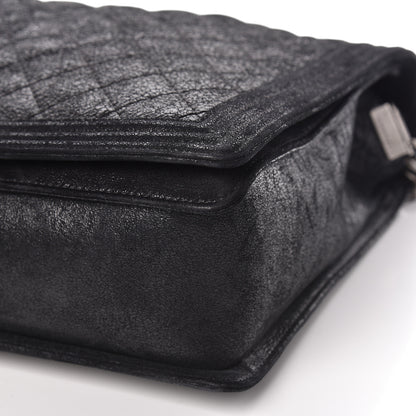 Chanel Iridescent Calfskin Quilted XL Gentle Boy Flap Black 11 of 11