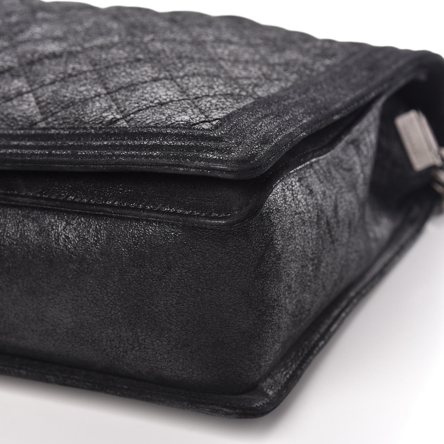 Chanel Iridescent Calfskin Quilted XL Gentle Boy Flap Black 11 of 11