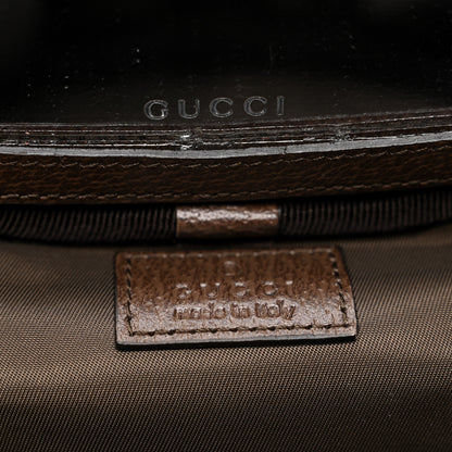 Gucci GG Supreme Monogram Textured Calfskin Web Ophidia Vanity Cosmetic Case Beige Ebony New Acero 6 of 7