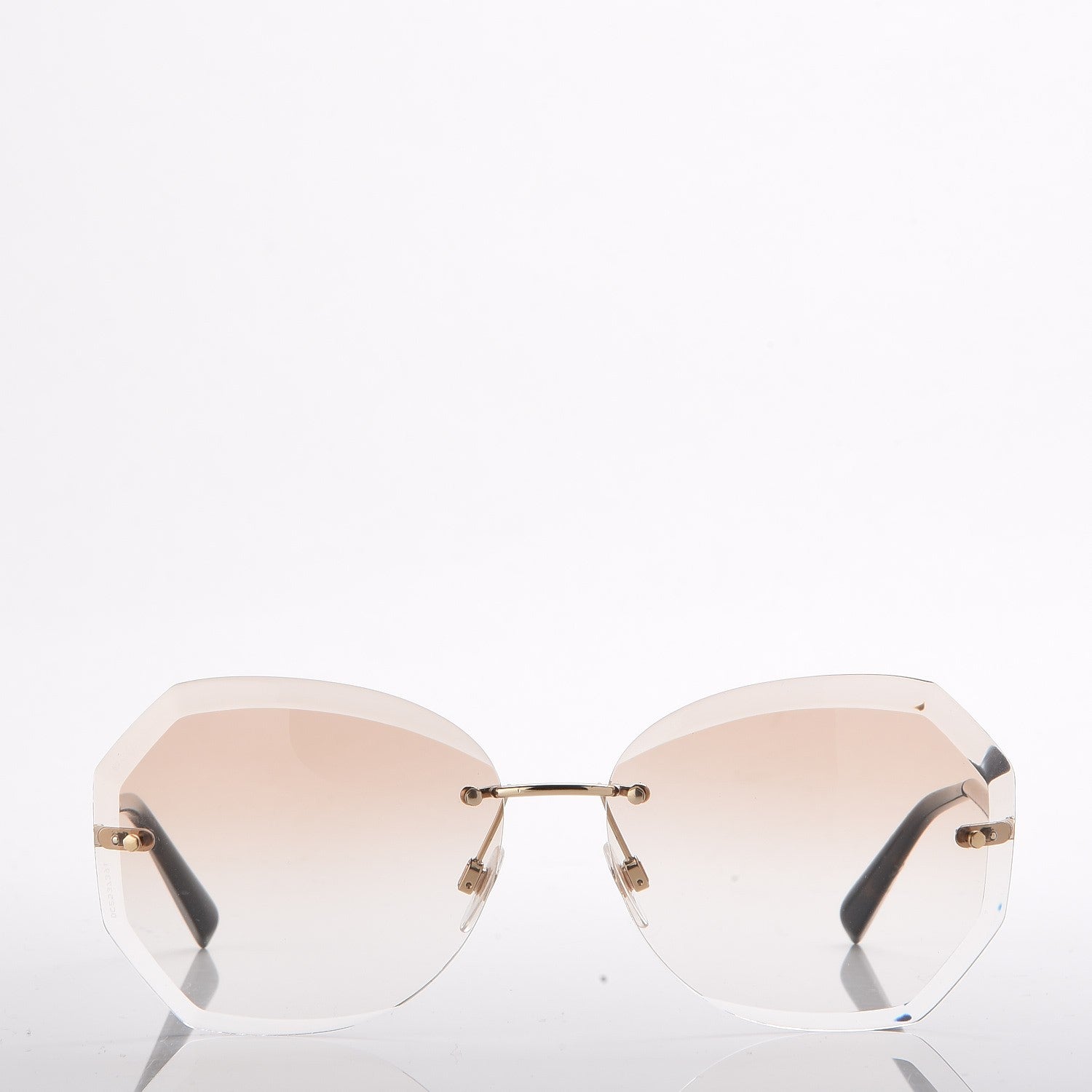 Chanel Metal Spring Round Sunglasses 4220 Gold Brown 2 of 6