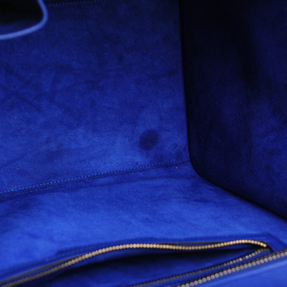 Celine Drummed Calfskin Mini Luggage Indigo 11 of 11