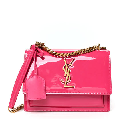 Saint Laurent Patent Small Monogram Sunset Bubblegum 1 of 9